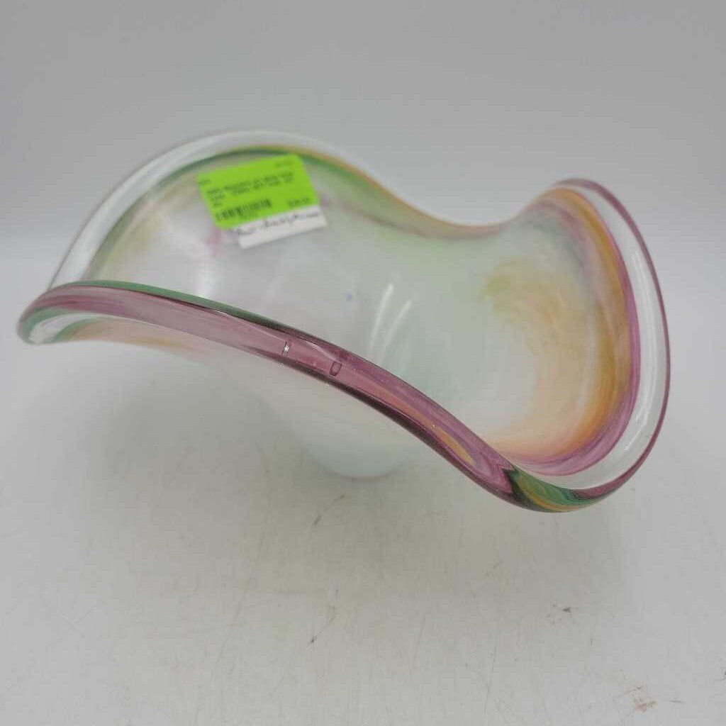 Beautiful art glass bowl vase (DMG) 0677