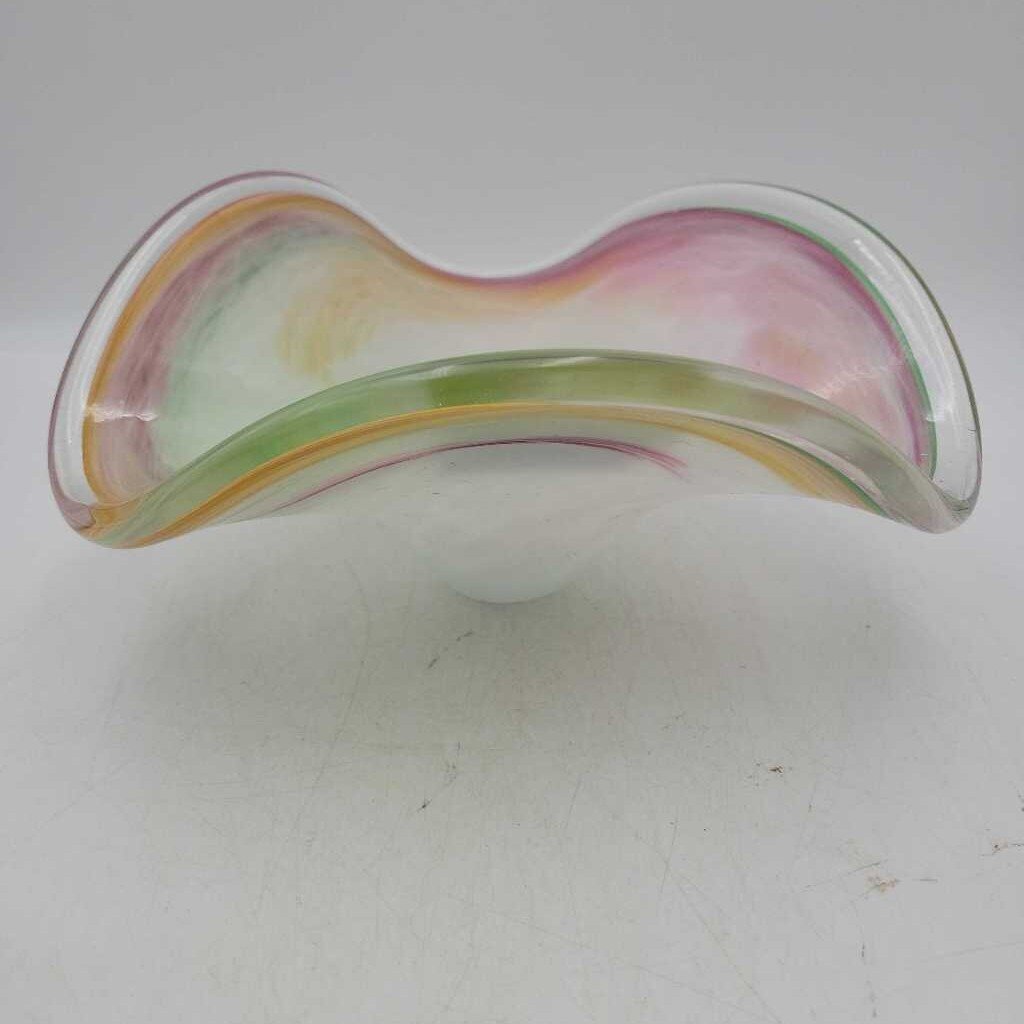 Beautiful art glass bowl vase (DMG) 0677