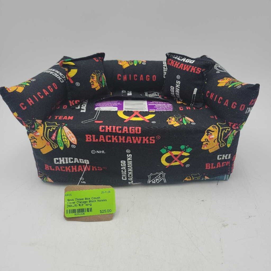 Tissue Box Couch Cover Chicago Black Hawks (HAUS)