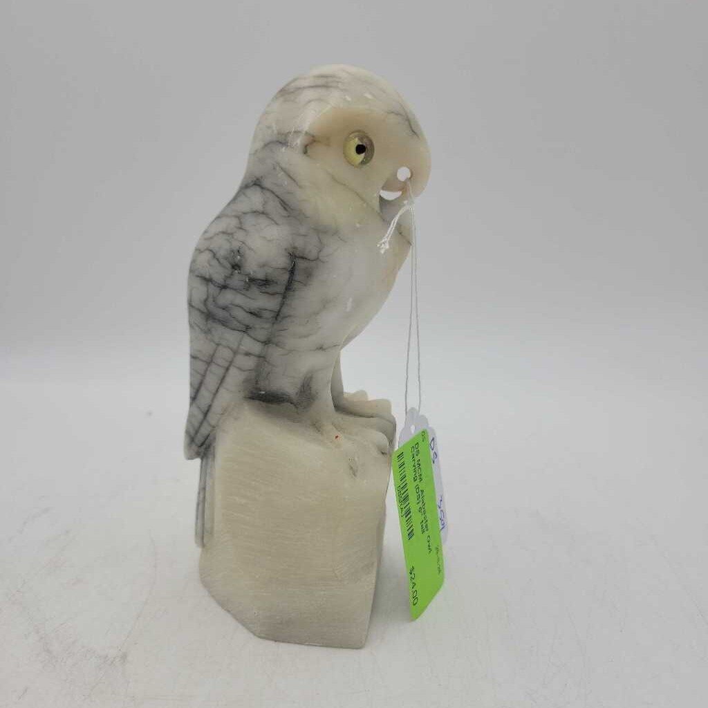 MCM Alabaster Owl Carving (DS)