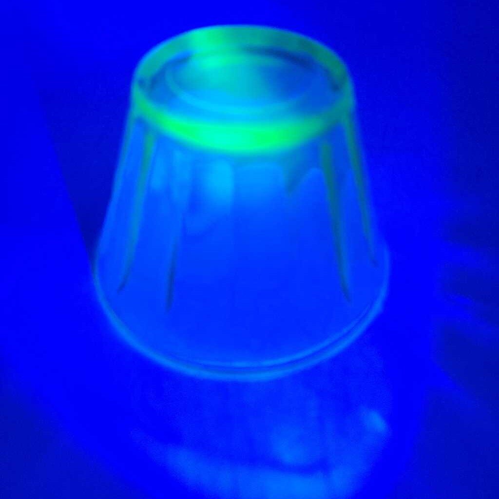 Hazel Atlas 1930's Uranium Glass Fruit Cup (RHA)