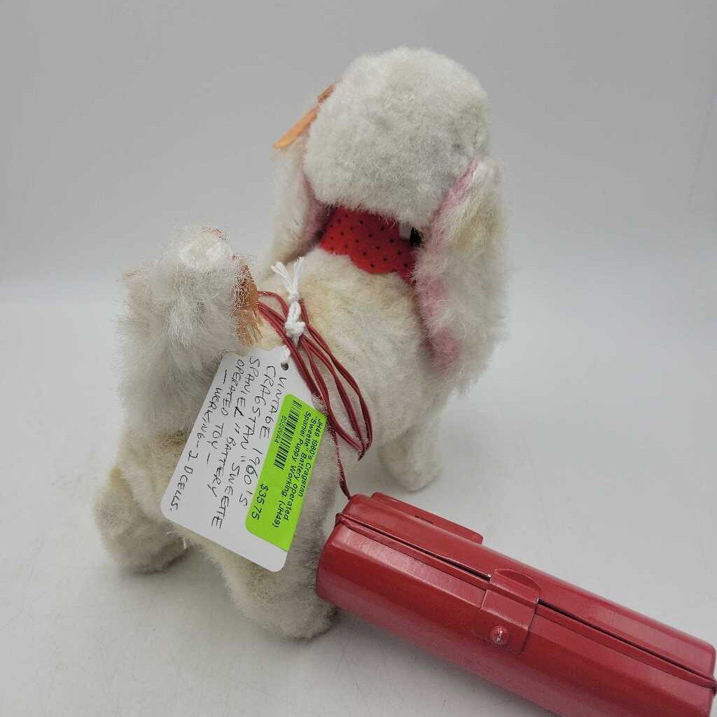 1960's Cragstan "Sweetie" Battery operated Spaniel Puppy Working. (JH49)