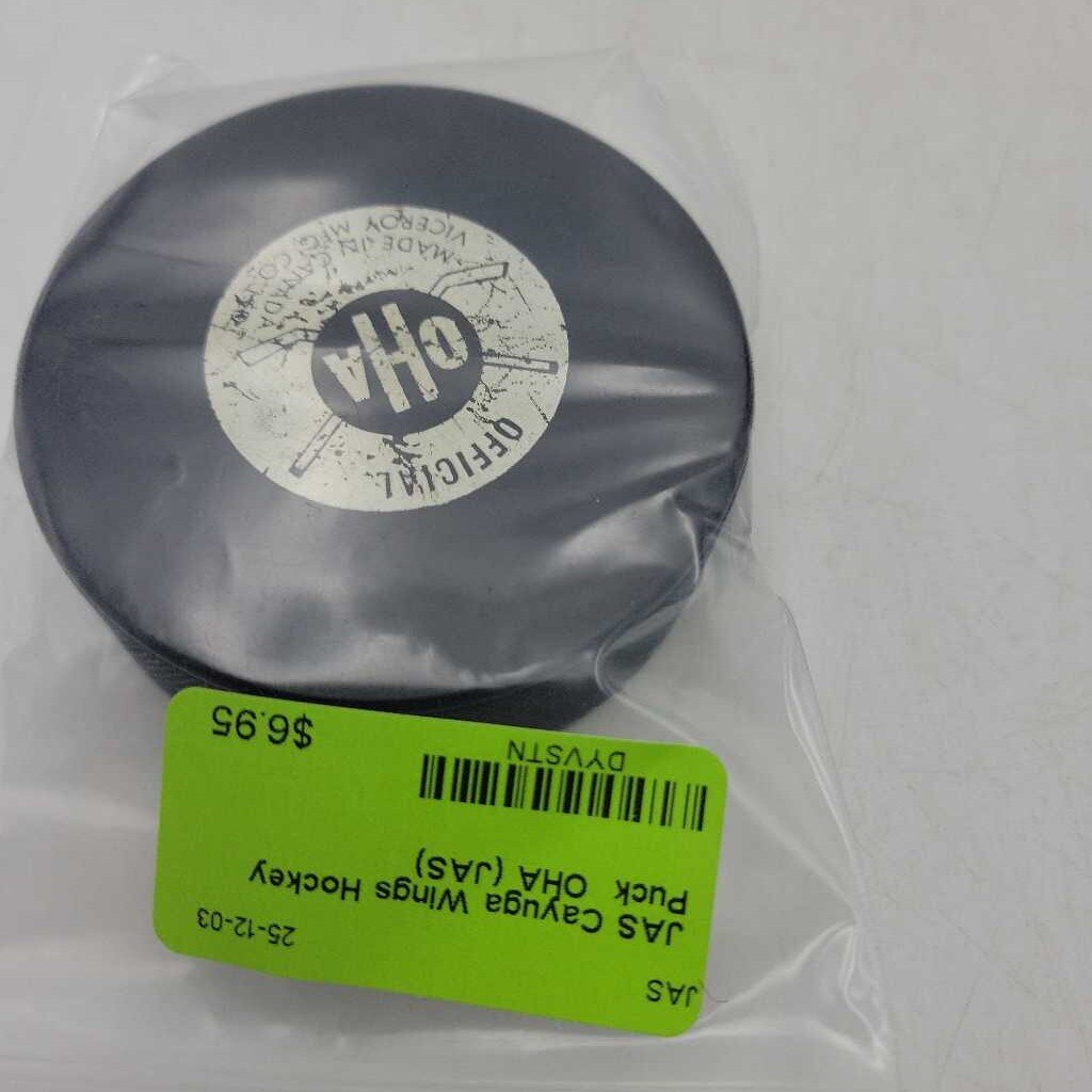 Cayuga Wings Hockey Puck OHA (JAS)