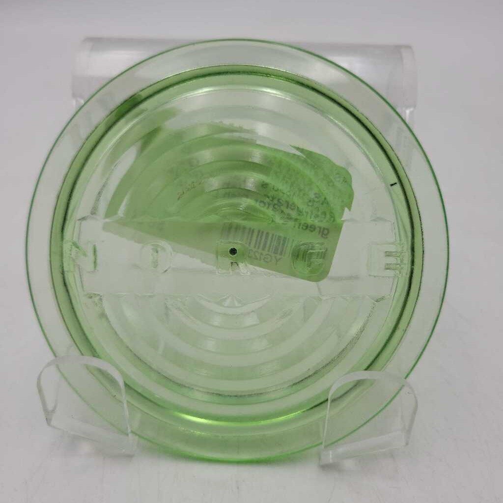 1930's Uranium Glass Refrigerator Dish Lid (JAS)