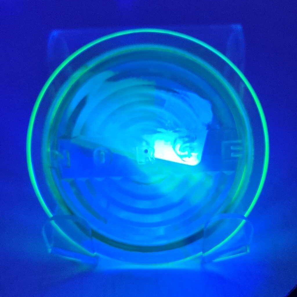 1930's Uranium Glass Refrigerator Dish Lid (JAS)