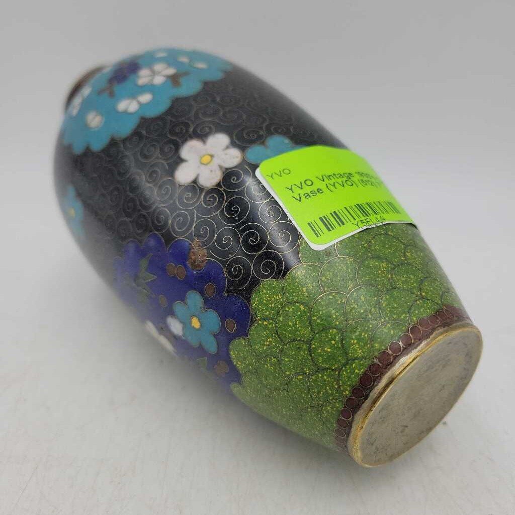 Vintage 1930's Cloisonné Vase (YVO) (512)