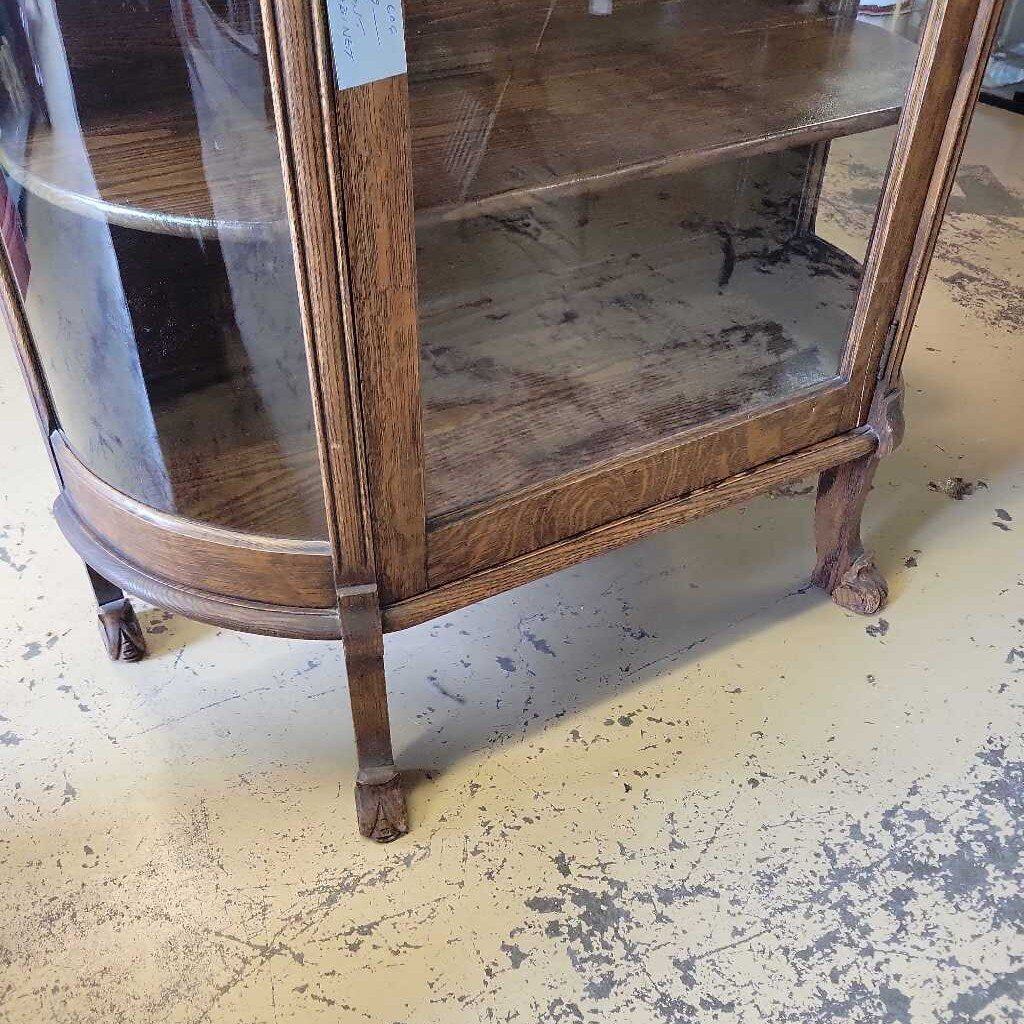 Antique Bow front China Cabinet (NS) 606