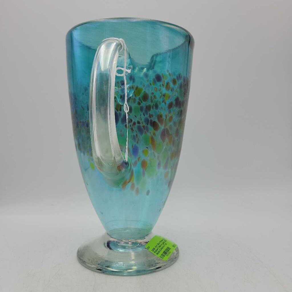 Art Glass Pitcher Signed Robert Held art glass (DEB)