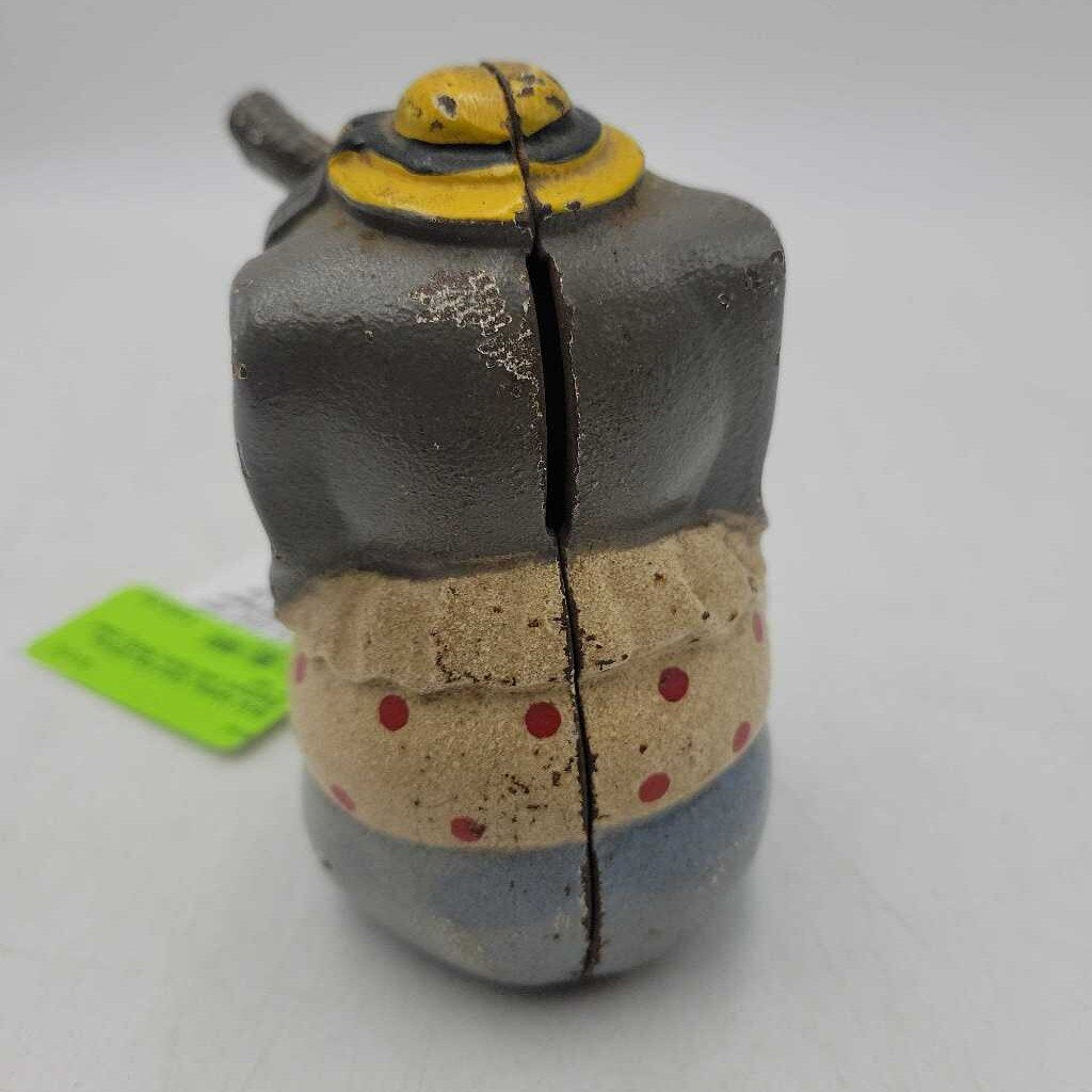 Hubley Cast Iron Circus Elephant coin Bank (RHA)