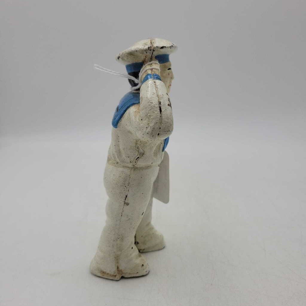 Hubley Cast Iron 1900's Sailor with oar coin Bank (RHA)
