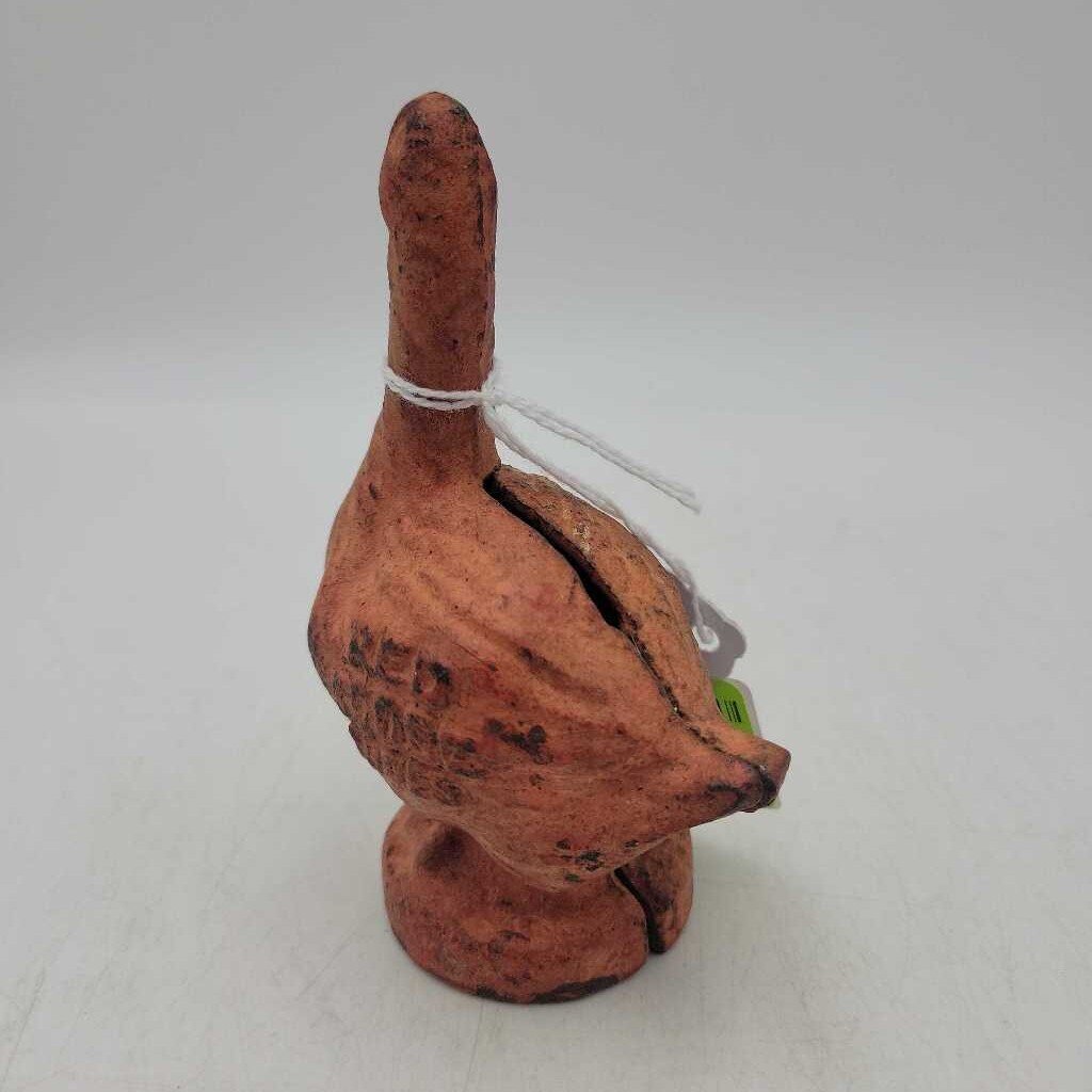 Cast Iron coin Bank Red Goose Shoes (RHA)