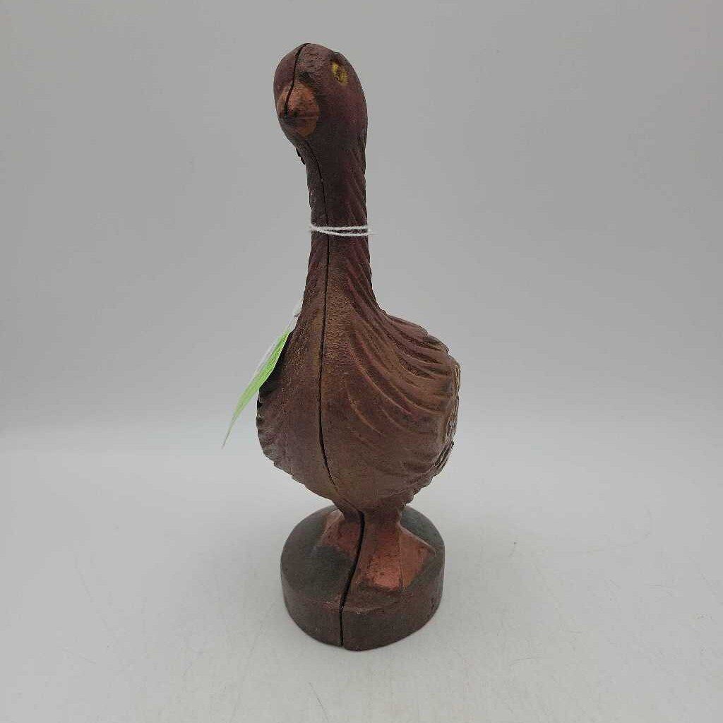 Cast Iron coin Bank Red Goose Shoes 1930's (RHA)