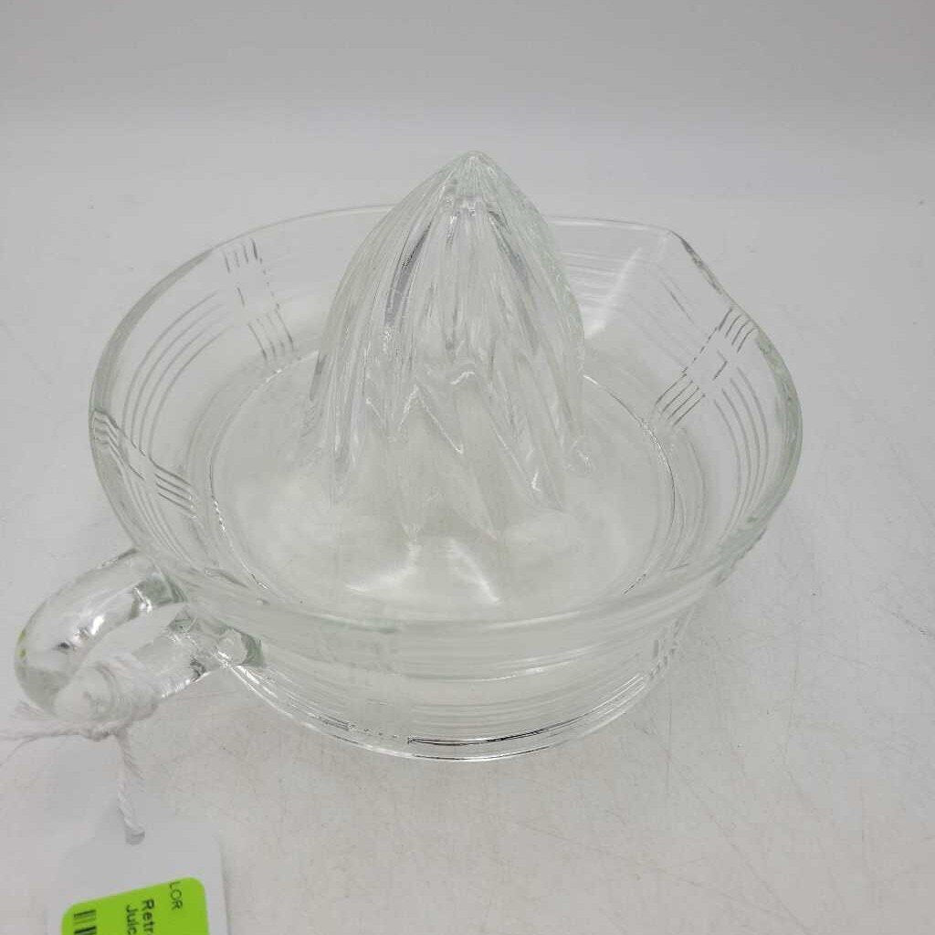 Retro Chris Cross Glass Juicer Reamer (LOR)