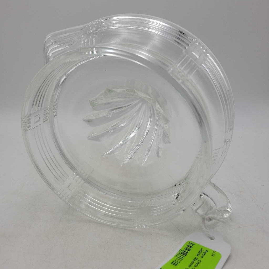 Retro Chris Cross Glass Juicer Reamer (LOR)