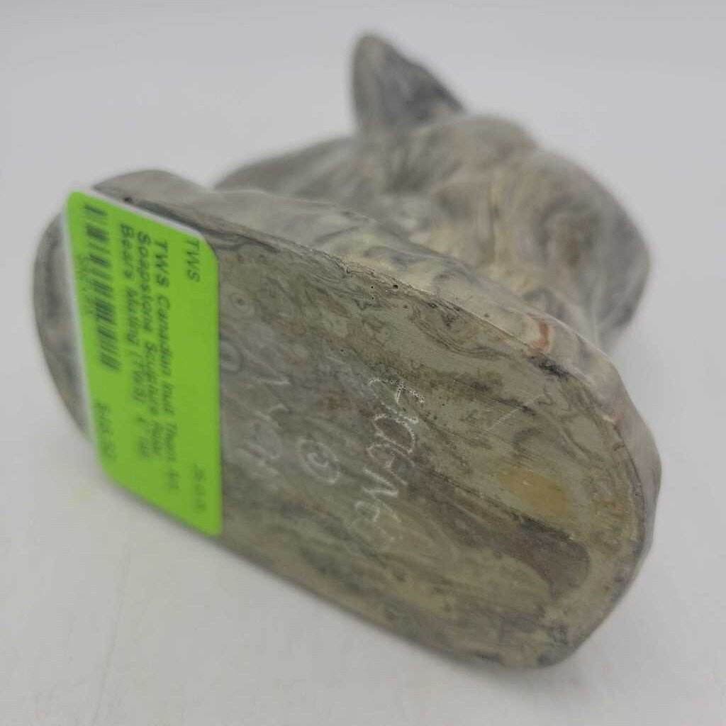 Canadian Inuit Thorn Art Soapstone Sculpture Polar Bears Mating (TWS)