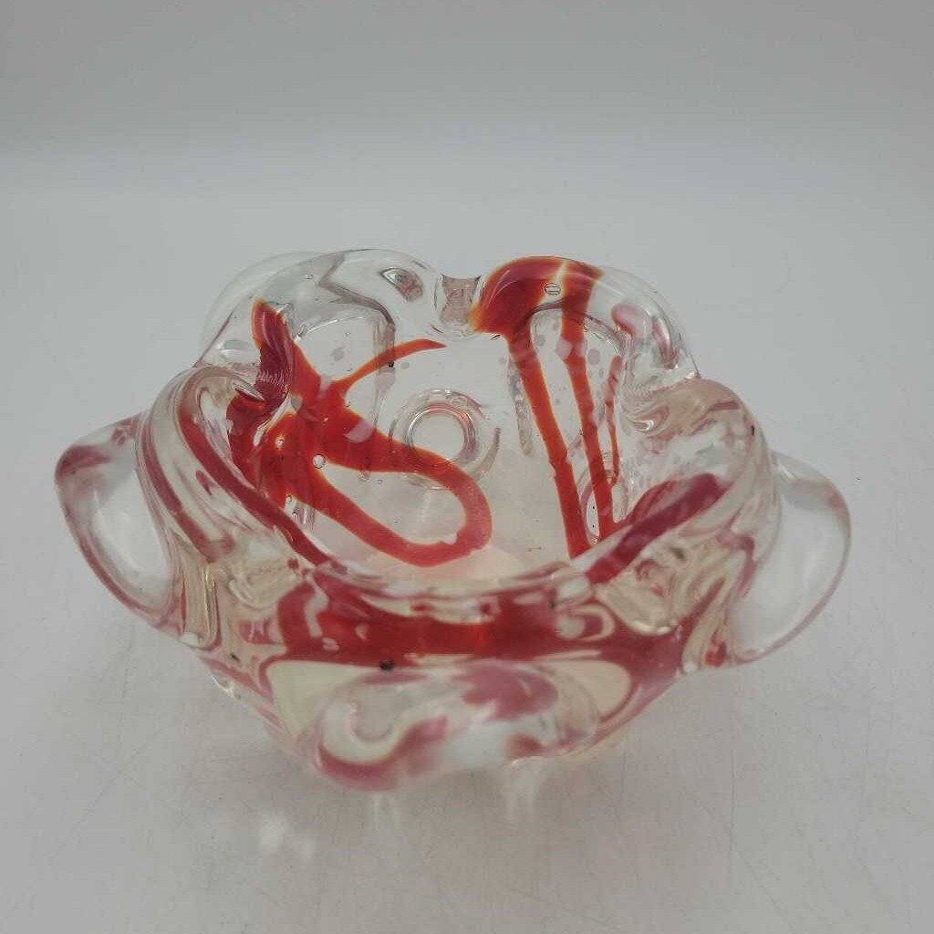 Beautiful MCM art glass bowl ashtray (DS) 3506
