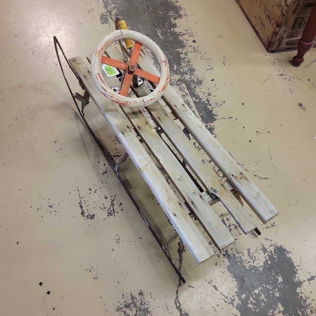 Vintage Sleigh with steering wheel and brake (GEC)