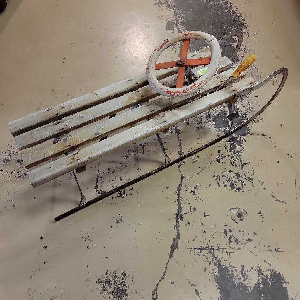 Vintage Sleigh with steering wheel and brake (GEC)
