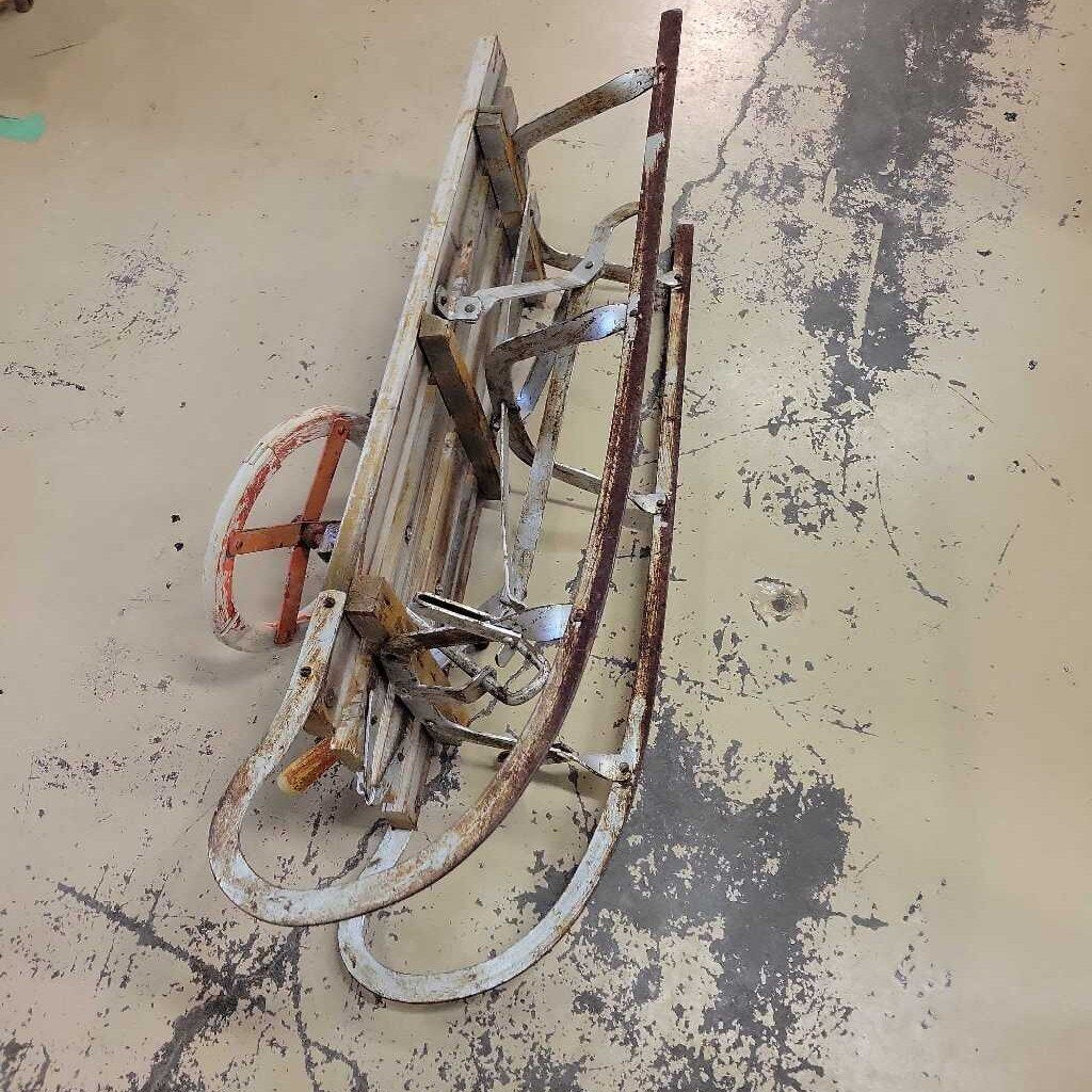 Vintage Sleigh with steering wheel and brake (GEC)