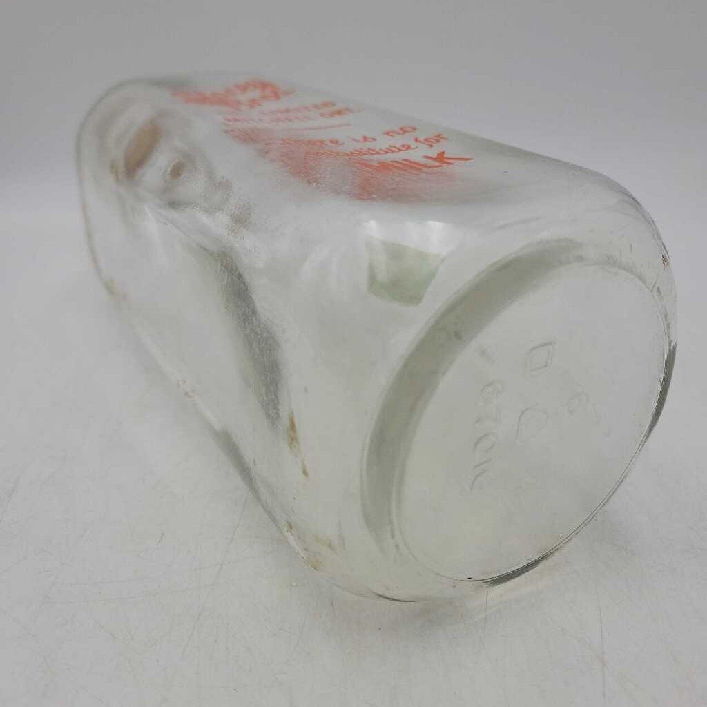 Stacey Bros Dairy Quart Milk Bottle Mitchell (JAS)