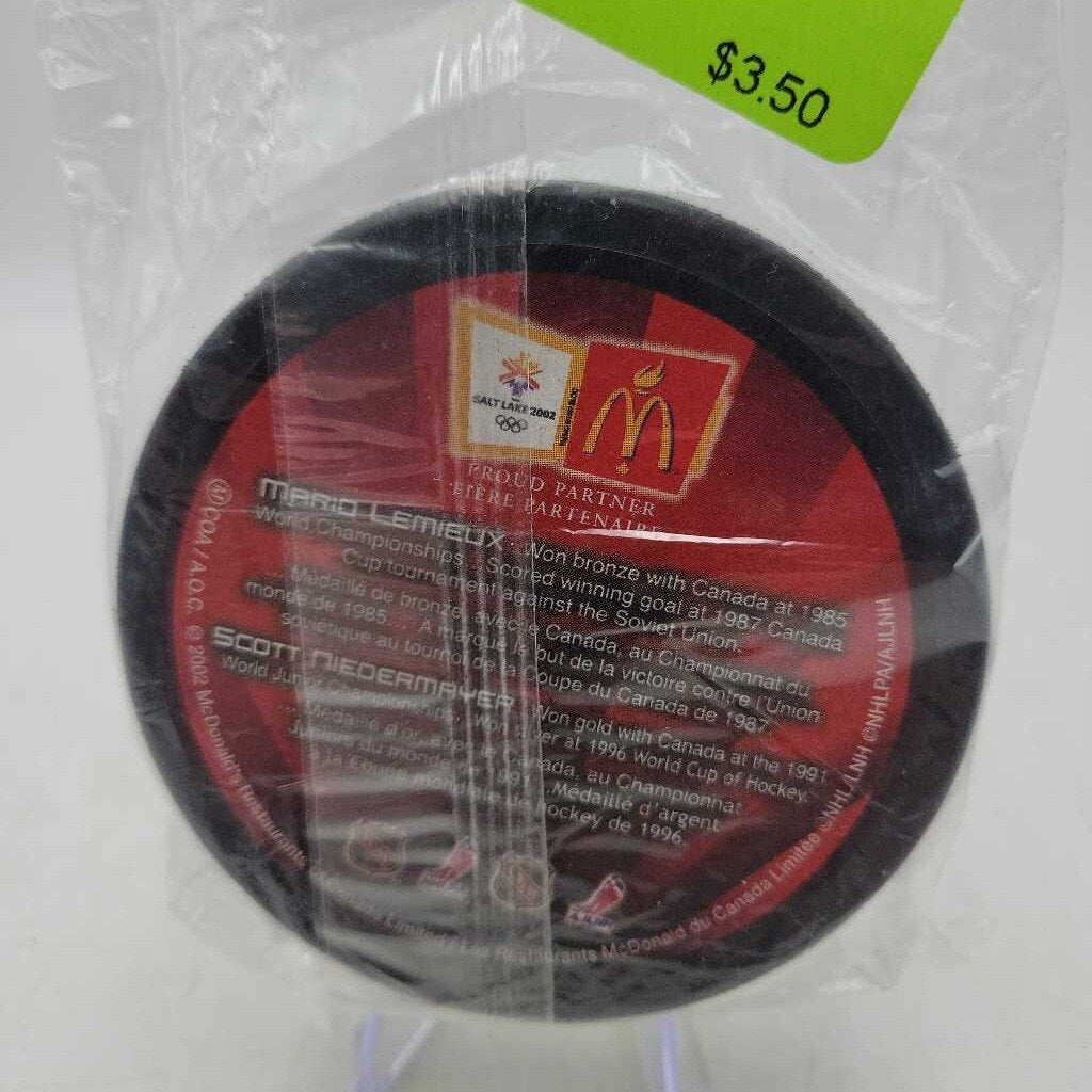 Hockey Puck Lemieux Nedermayer Canada (JAS)