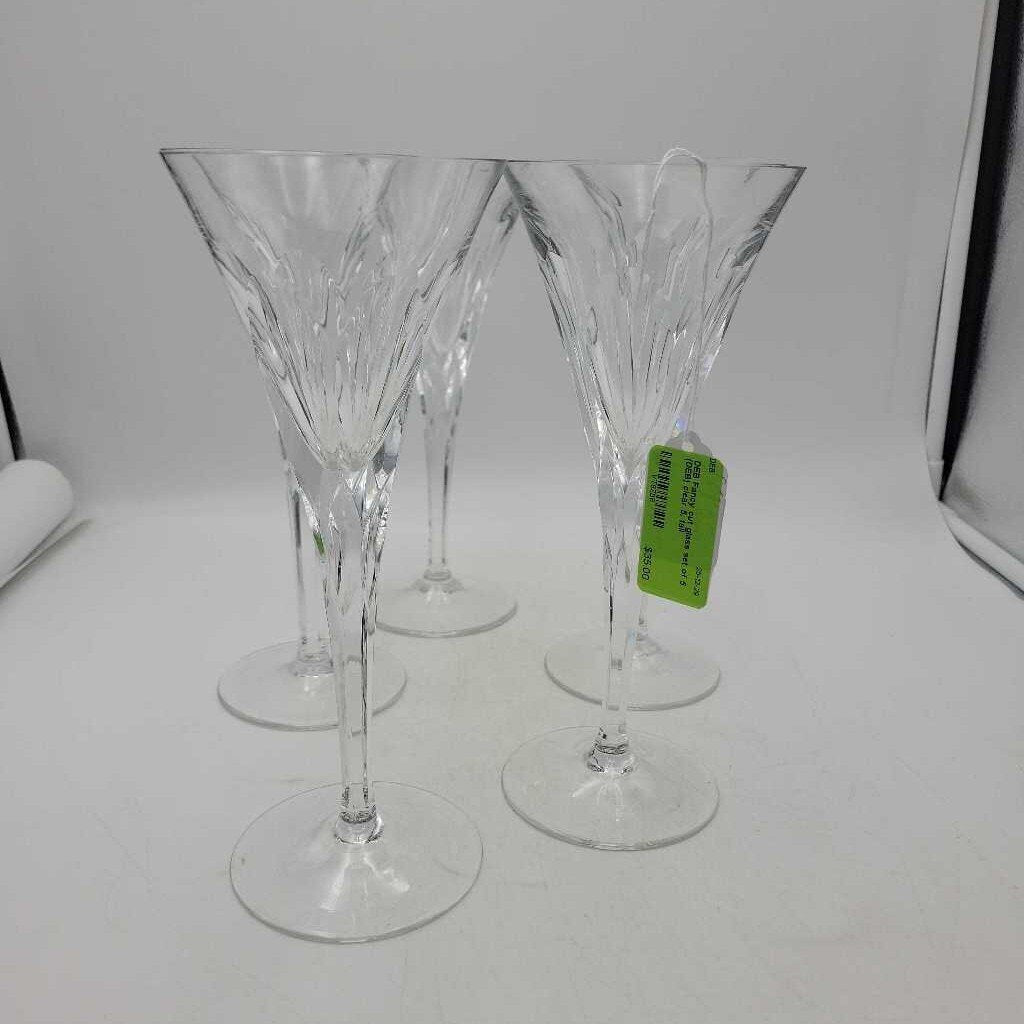 Fancy crystal glass set of 5 (DEB)