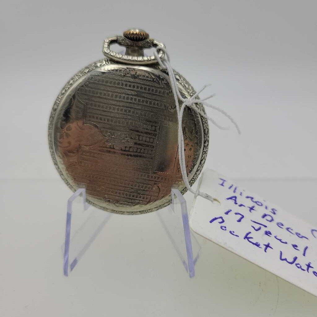 Illinois Art Deco Pocket Watch (JL)