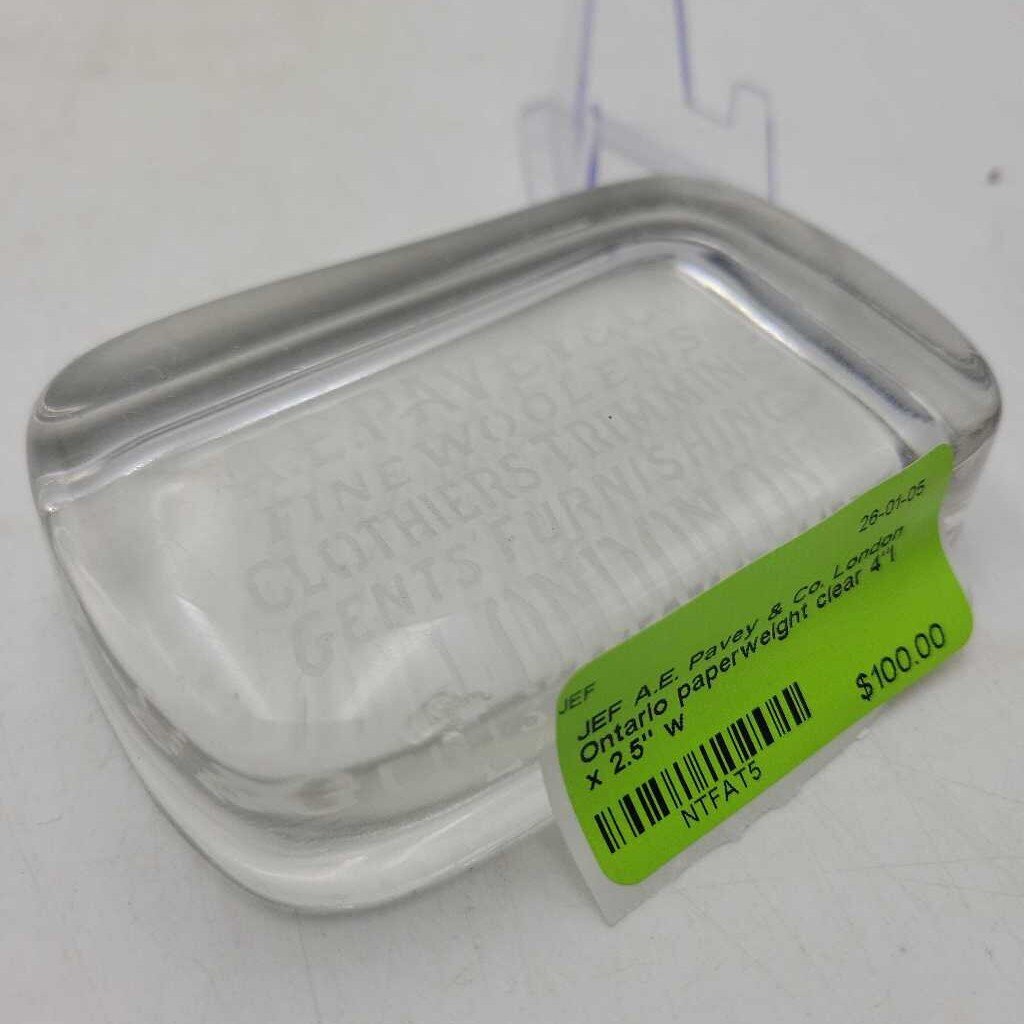 A.E. Pavey & Co. London Ontario paperweight