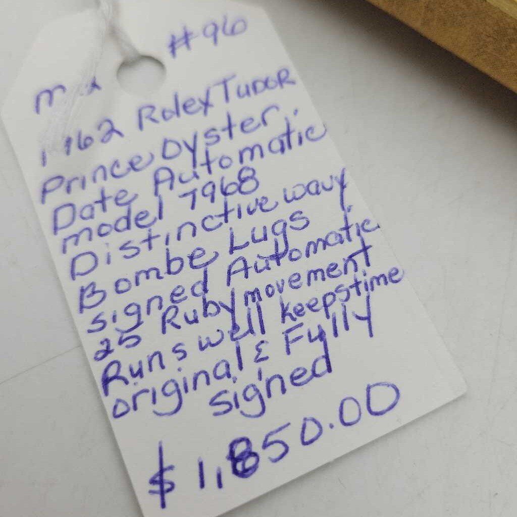 1962 Rolex Prince Oyster model 7968 Automatic Watch with case (M2) 96