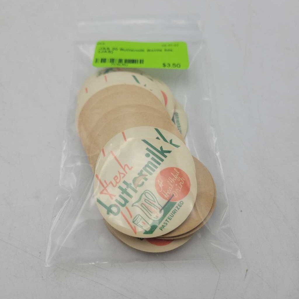 20 Buttermilk Bottle lids (JAS)