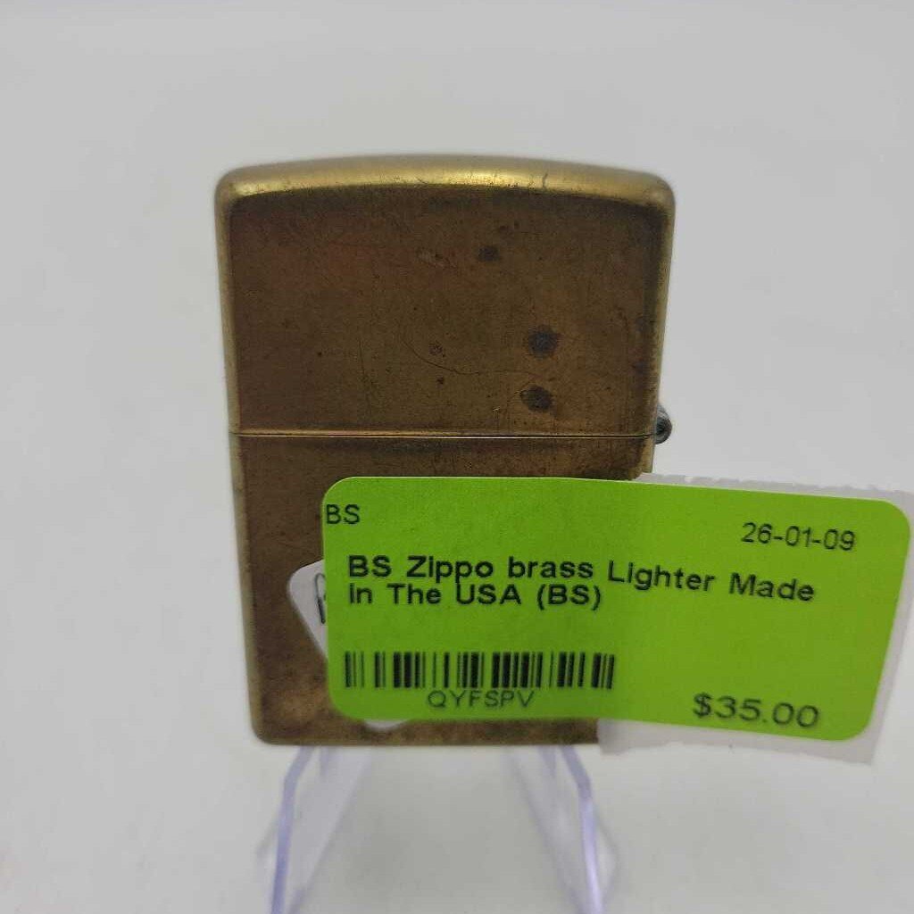 Zippo brass Lighter Made in The USA (BS)
