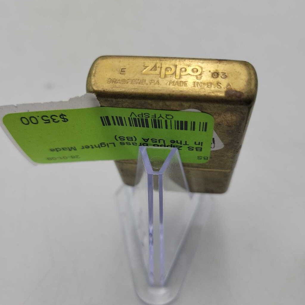 Zippo brass Lighter Made in The USA (BS)