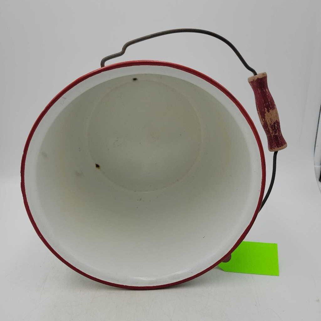 Graniteware Enamelware Slop pail bucket (JAS)