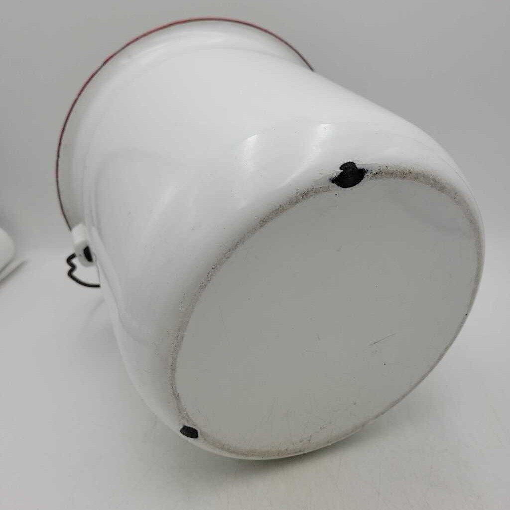 Graniteware Enamelware Slop pail bucket (JAS)