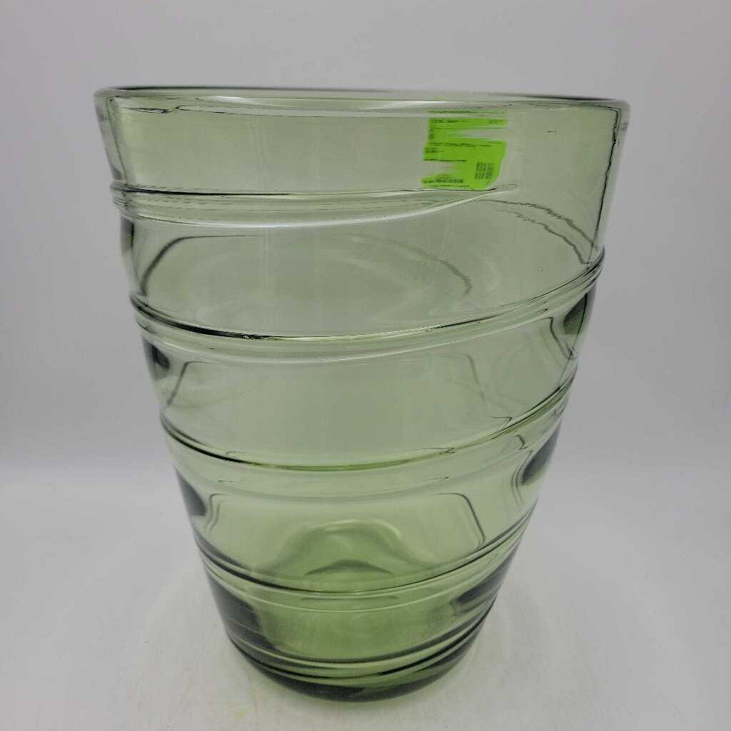 Large Art Glass Ribbon Trailed Vase 11"H (NS) #264