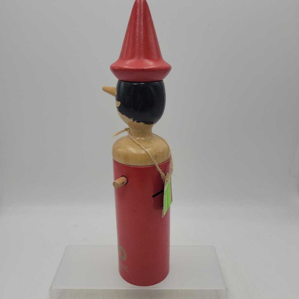 Vintage Italian Wooden Pinocchio Coin Bank (SAL)