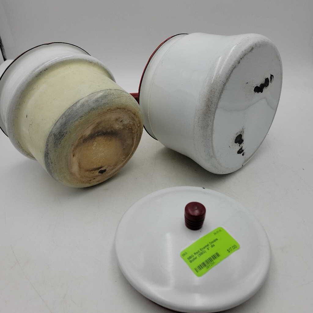 Red Enamel Double Boiler (SBG)