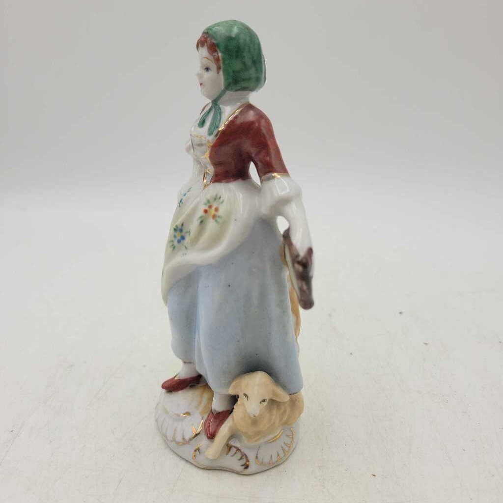 Occupied Japan Lady with lamb OJ figure (JAS)