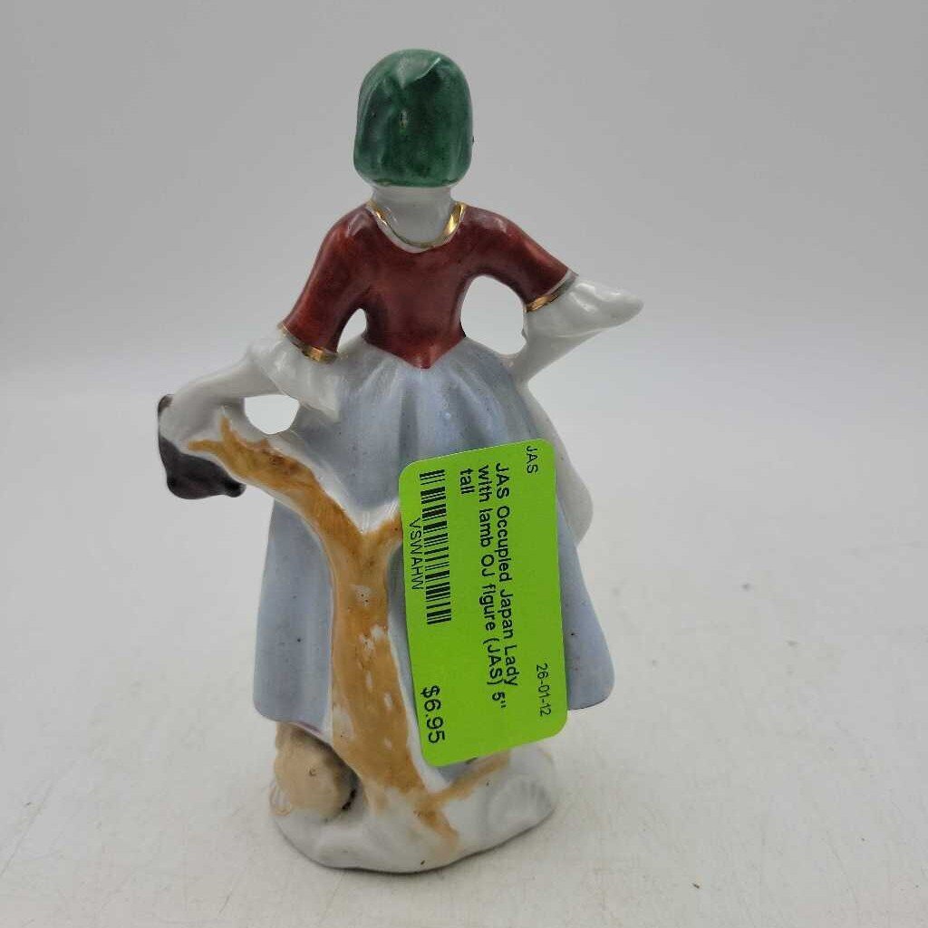 Occupied Japan Lady with lamb OJ figure (JAS)