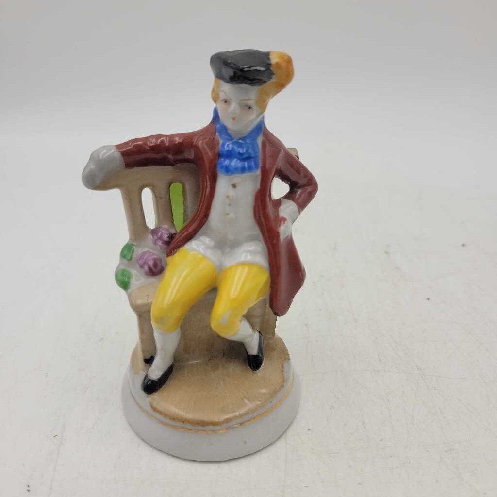 Occupied Japan Man sitting on bench OJ figure (JAS)