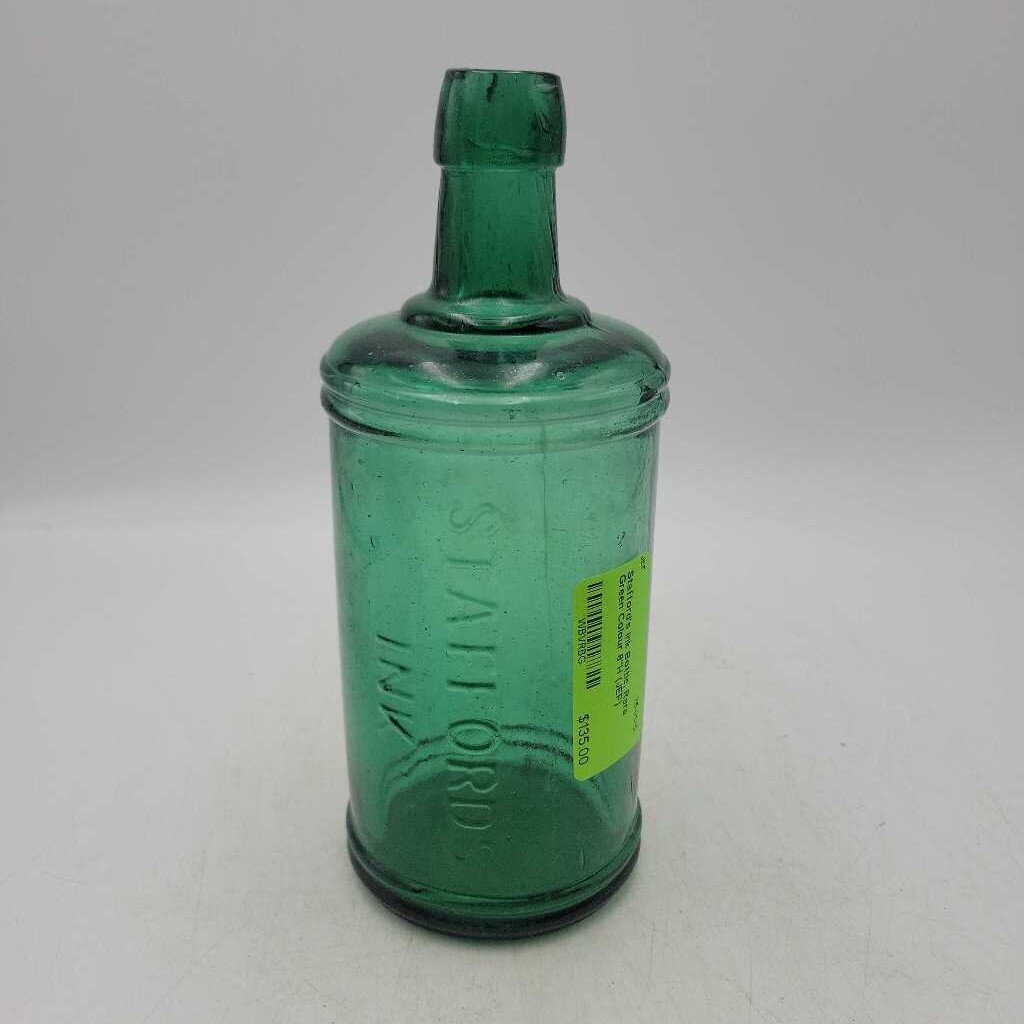 Stafford's Ink Bottle, Rare Green Colour 8"H (JEF)