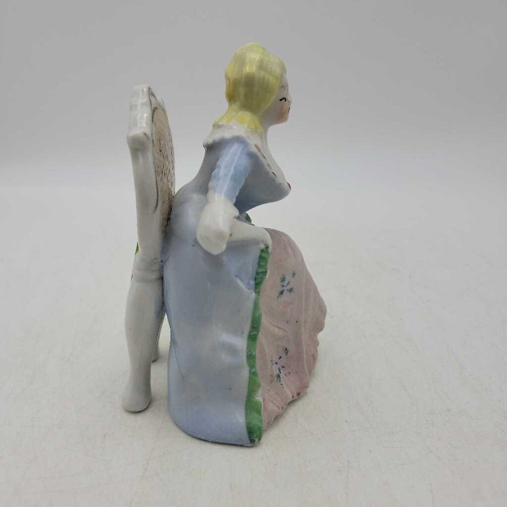 Occupied Japan woman sitting on chair OJ figure (JAS)