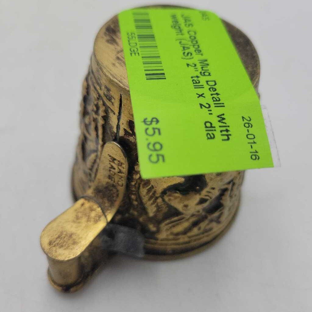 Copper Mug Detail with weight (JAS)