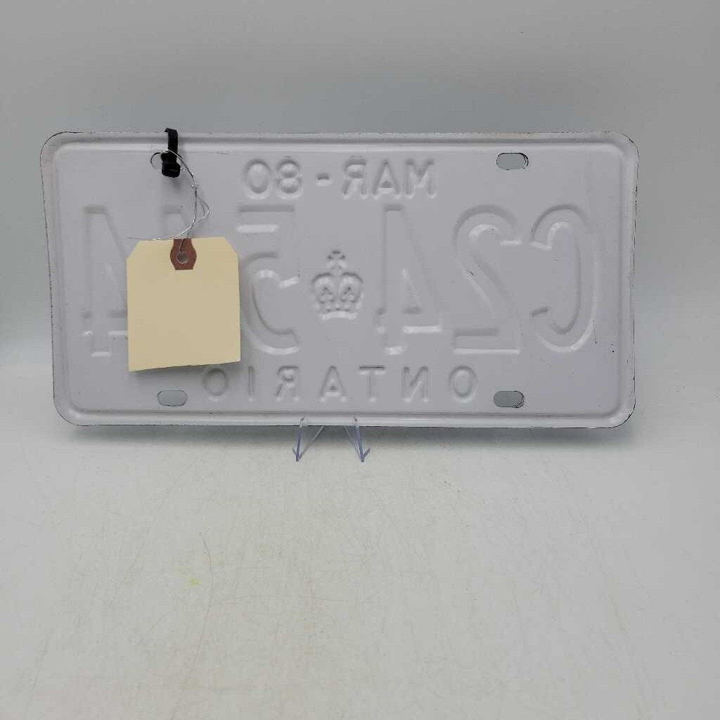 1980 Ontario license Plate Set great condition (JAS) C24 544
