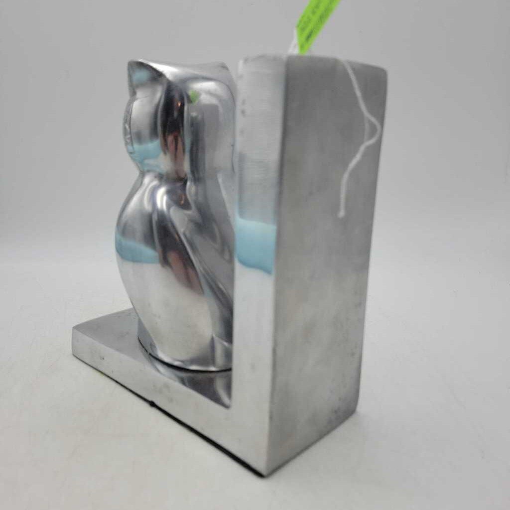 Owl Aluminum Bookend (Nat)