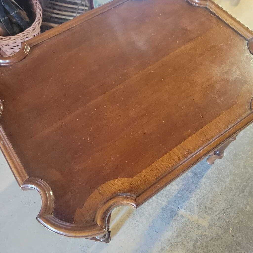 Faux Bamboo Side Table with Walnut Finish #3040 (MCC)