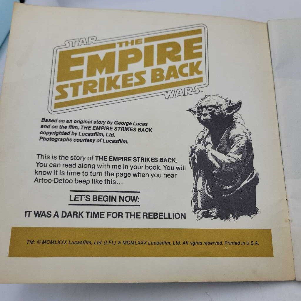 Star Wars Empire Strikes Back 45 with story book (JAS)