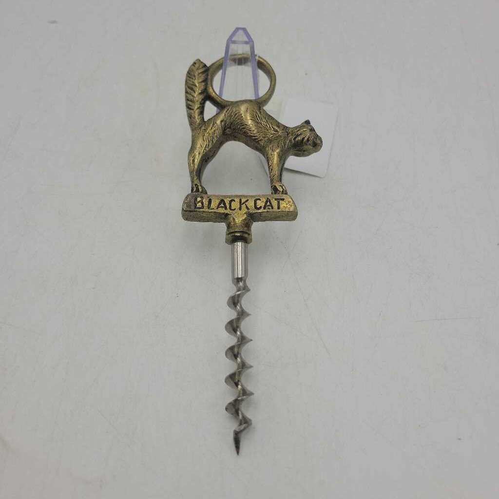 Black Cat Brass Cork screw (JFH)
