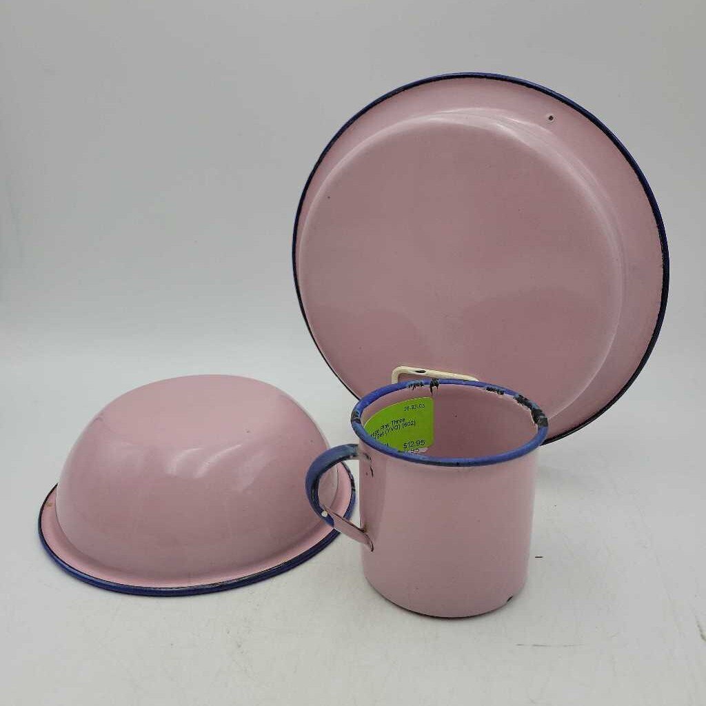 Vintage Pink Three Bears Child Set (YVO) (602)