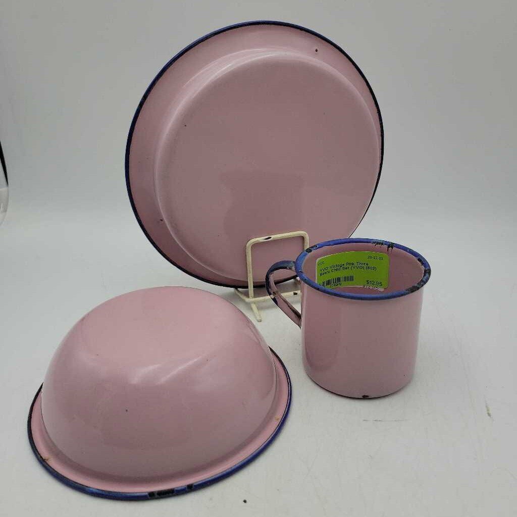 Vintage Pink Three Bears Child Set (YVO) (602)